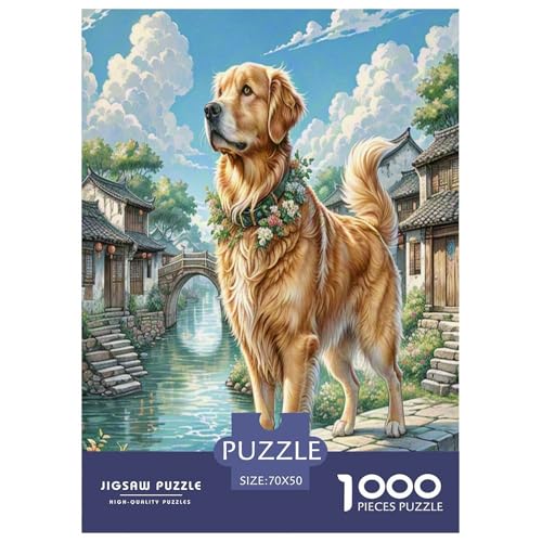 Goldener Retriever Puzzle 1000 Teile Schwer Puzzle Spielzeug Pädagogisches Spiel Impossible Herausforderungsspielzeug Für Erwachsene Und Kinder in Bewährter 70x50cm/1000pcs Goldener Retriever Puzzle 1000 Teile Schwer Puzzle Spielzeug Pädagogisches Spiel Impossible Herausforderungsspielzeug Für Erwachsene Und Kinder in Bewährter 70x50cm/1000pcs von UENDOKRNN