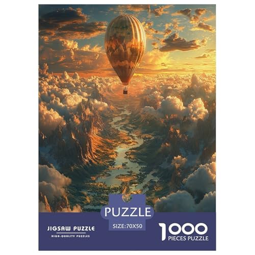 Heißluftballon Puzzles 1000 Teile Schwer Puzzle Spielzeug Pädagogisches Spiel Impossible Herausforderungsspielzeug Für Erwachsene Und Kinder Ab 12 Jahren 70x50cm/1000pcs von UENDOKRNN