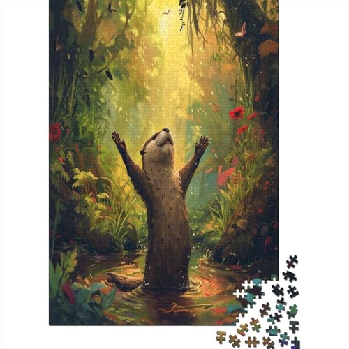 Otter 1000 Teile, Impossible Puzzle,GesKükenlichkeitsspiel Für Die Ganze Familie, Erwachsenenpuzzle Ab 14 Jahren Puzzel 1000pcs (75x50cm) von UENDOKRNN