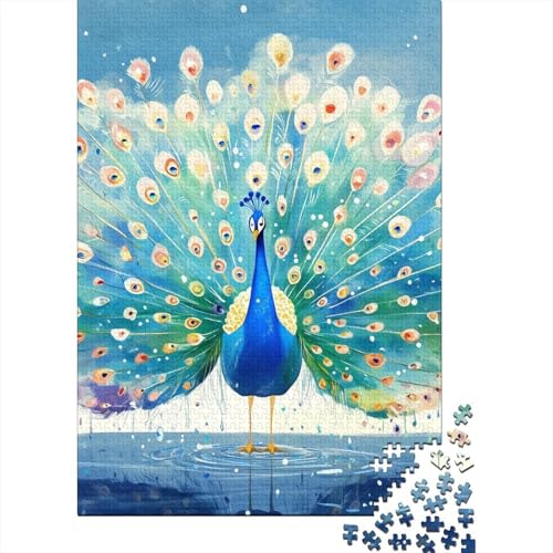 Pfau Puzzle 1000-teilige Schwer Puzzle Spielzeug Lernspiel Impossible Herausforderung Spielzeug Für Erwachsene Kinder 1000pcs (75x50cm) von UENDOKRNN