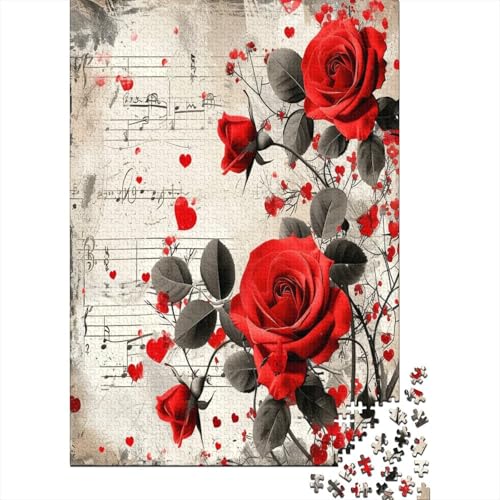 Rose Puzzle 1000 Teile,Puzzle Für Erwachsene, Impossible Puzzle,Puzzle 1000 Puzzle Home DekoRatteion Puzzle,Erwachsenenpuzzle Puzzel 1000pcs (75x50cm) von UENDOKRNN