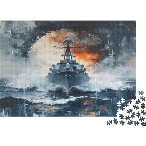 WarSchiff 1000 Teile,Impossible Puzzle,GesKükenlichkeitsspiel Für Die Ganze Familie, Erwachsenen Puzzlespiel Puzzel 1000pcs (75x50cm) von UENDOKRNN
