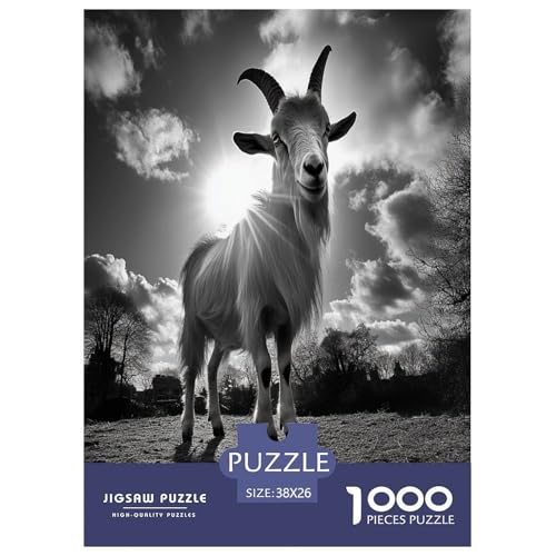 Ziege Puzzle 1000 Teile Schwer Puzzle Spielzeug Lernspiel Impossible Herausforderungsspielzeug Für Erwachsene Und Kinder in Bewährter 38x26cm/1000pcs von UENDOKRNN