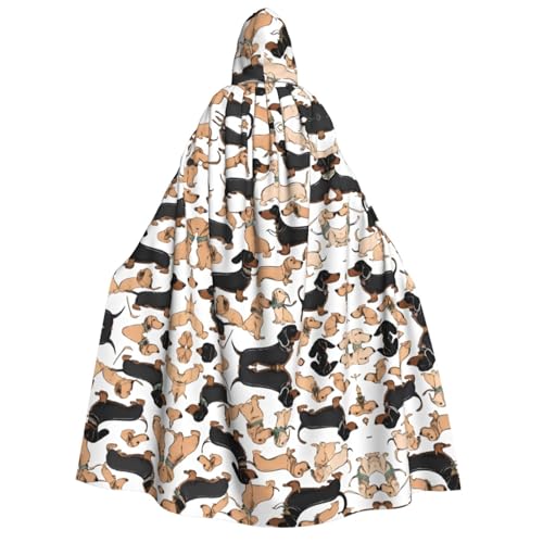 UENFFKDAP Kapuzenumhang für Erwachsene, Dackel-Blumenmuster, Halloween-Umhang, Halloween-Kostüme, Party-Dekoration für Damen und Herren, weich und elastisch UENFFKDAP Kapuzenumhang für Erwachsene, Dackel-Blumenmuster, Halloween-Umhang, Halloween-Kostüme, Party-Dekoration für Damen und Herren, weich und elastisch von UENFFKDAP