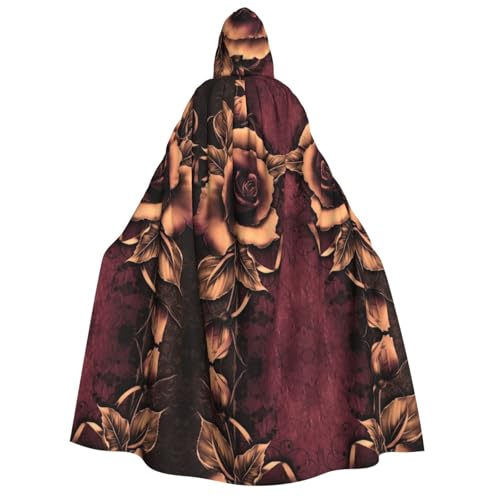 UENFFKDAP Kapuzenumhang für Erwachsene, Gothic-Rose, Halloween-Umhang, Halloween-Kostüme, Party-Dekoration für Damen und Herren, weich und elastisch UENFFKDAP Kapuzenumhang für Erwachsene, Gothic-Rose, Halloween-Umhang, Halloween-Kostüme, Party-Dekoration für Damen und Herren, weich und elastisch von UENFFKDAP
