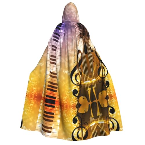 UENFFKDAP Kapuzenumhang für Erwachsene, Klavier, Violine, Musiknoten, Halloween-Umhang, Halloween-Kostüme, Party-Dekoration für Damen und Herren, weich und elastisch UENFFKDAP Kapuzenumhang für Erwachsene, Klavier, Violine, Musiknoten, Halloween-Umhang, Halloween-Kostüme, Party-Dekoration für Damen und Herren, weich und elastisch von UENFFKDAP