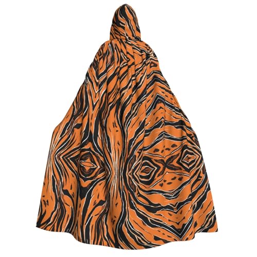 UENFFKDAP Kapuzenumhang für Erwachsene, Tigerstreifen, orangefarbenes Muster, Halloween-Umhang, Halloween-Kostüme, Party-Dekoration für Damen und Herren, weich und elastisch UENFFKDAP Kapuzenumhang für Erwachsene, Tigerstreifen, orangefarbenes Muster, Halloween-Umhang, Halloween-Kostüme, Party-Dekoration für Damen und Herren, weich und elastisch von UENFFKDAP
