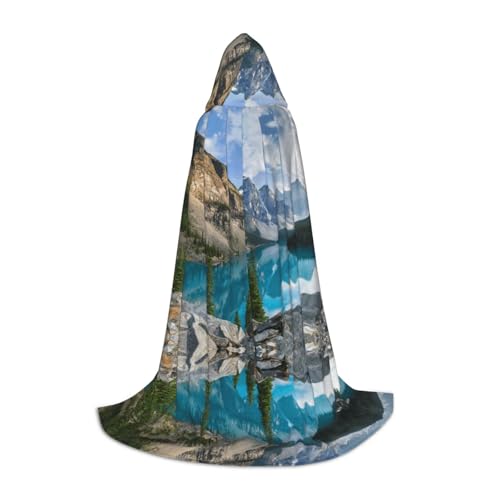 UENFFKDAP Kapuzenumhang mit Aufdruck "Beautiful Mountains", für Teenager, Party-Dekoration, Größe M, weich und elastisch von UENFFKDAP