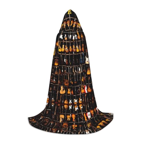 UENFFKDAP Kapuzenumhang mit Gitarren-Motiv, für Teenager, Party-Dekoration, Größe M, weich und elastisch von UENFFKDAP