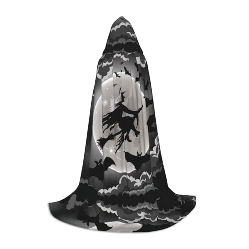 UENFFKDAP Kapuzenumhang mit Halloween-Hexenmotiv, für Teenager, Party-Dekoration, Größe M, weich und elastisch UENFFKDAP Kapuzenumhang mit Halloween-Hexenmotiv, für Teenager, Party-Dekoration, Größe M, weich und elastisch von UENFFKDAP