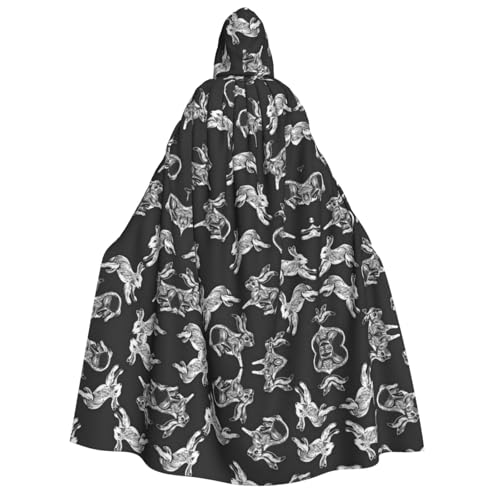 UENFFKDAP Kapuzenumhang mit Hasenmotiv, für Erwachsene, Halloween, Kostüme, Party-Dekoration für Damen und Herren, weich und elastisch UENFFKDAP Kapuzenumhang mit Hasenmotiv, für Erwachsene, Halloween, Kostüme, Party-Dekoration für Damen und Herren, weich und elastisch von UENFFKDAP