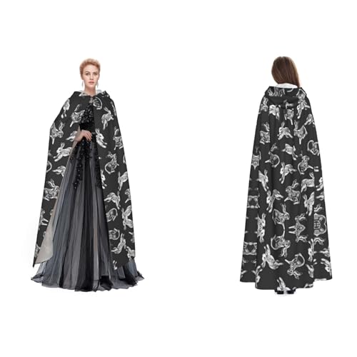 UENFFKDAP Kapuzenumhang mit Kapuze für Damen, Herren, Erwachsene, mit Kapuze, für Halloween, Cosplay, Party, Kostüme UENFFKDAP Kapuzenumhang mit Kapuze für Damen, Herren, Erwachsene, mit Kapuze, für Halloween, Cosplay, Party, Kostüme von UENFFKDAP