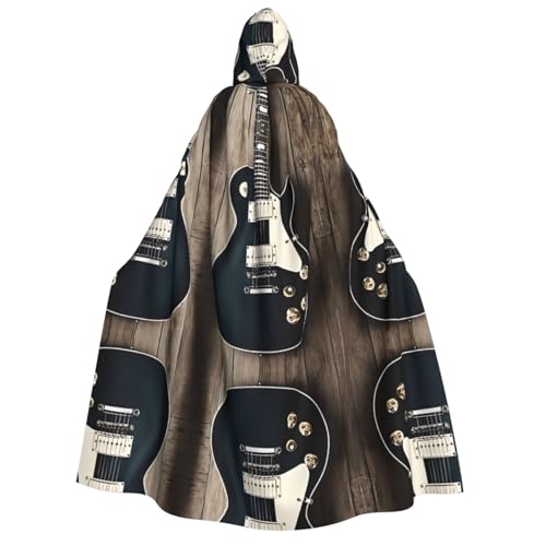 UENFFKDAP Kapuzenumhang mit Musikgitarre für Erwachsene, Halloween-Umhang, Halloween-Kostüme, Party-Dekoration für Damen und Herren, weich und elastisch UENFFKDAP Kapuzenumhang mit Musikgitarre für Erwachsene, Halloween-Umhang, Halloween-Kostüme, Party-Dekoration für Damen und Herren, weich und elastisch von UENFFKDAP