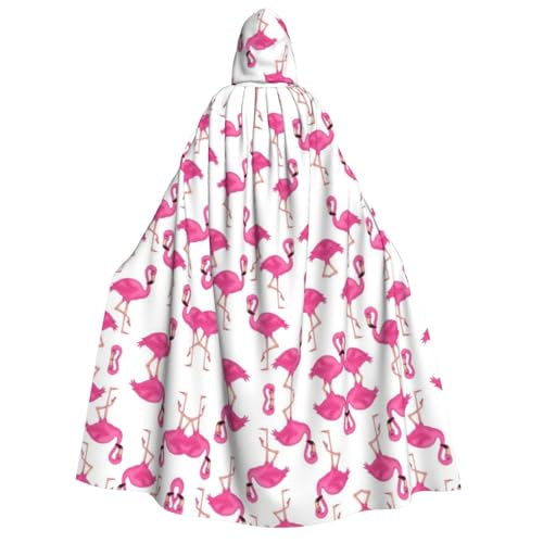 UENFFKDAP Kapuzenumhang mit rosa Flamingo-Muster, für Erwachsene, Halloween, Kostüme, Party-Dekoration für Damen und Herren, weich und elastisch UENFFKDAP Kapuzenumhang mit rosa Flamingo-Muster, für Erwachsene, Halloween, Kostüme, Party-Dekoration für Damen und Herren, weich und elastisch von UENFFKDAP