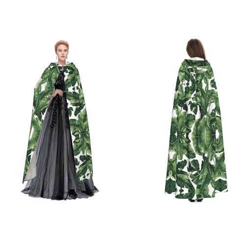 UENFFKDAP Kapuzenumhang mit tropischem Bananenpalmenblatt-Druck, für Damen, Herren, Erwachsene, volle Länge, mit Kapuze, für Halloween, Cosplay, Party, Kostüme UENFFKDAP Kapuzenumhang mit tropischem Bananenpalmenblatt-Druck, für Damen, Herren, Erwachsene, volle Länge, mit Kapuze, für Halloween, Cosplay, Party, Kostüme von UENFFKDAP