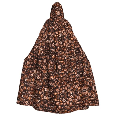 UENFFKDAP Lustiger gerösteter Kaffeebohnen-Umhang mit Kapuze für Erwachsene, Halloween-Umhang, Halloween-Kostüme, Party-Dekoration für Damen und Herren, weich und elastisch UENFFKDAP Lustiger gerösteter Kaffeebohnen-Umhang mit Kapuze für Erwachsene, Halloween-Umhang, Halloween-Kostüme, Party-Dekoration für Damen und Herren, weich und elastisch von UENFFKDAP
