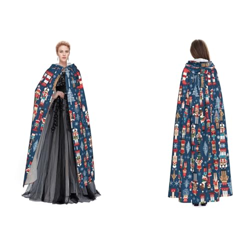 UENFFKDAP Nussknacker-Ballett-Weihnachts-Tanz-Druck, für Damen, Herren, Erwachsene, volle Länge, Kapuzenumhang mit Kapuze, für Halloween, Cosplay, Party, Kostüme UENFFKDAP Nussknacker-Ballett-Weihnachts-Tanz-Druck, für Damen, Herren, Erwachsene, volle Länge, Kapuzenumhang mit Kapuze, für Halloween, Cosplay, Party, Kostüme von UENFFKDAP