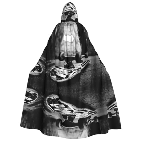 UENFFKDAP Skate-Boards-Umhang für Erwachsene, mit Kapuze, Halloween-Umhang, Halloween-Kostüme, Party-Dekoration für Damen und Herren, weich und elastisch UENFFKDAP Skate-Boards-Umhang für Erwachsene, mit Kapuze, Halloween-Umhang, Halloween-Kostüme, Party-Dekoration für Damen und Herren, weich und elastisch von UENFFKDAP