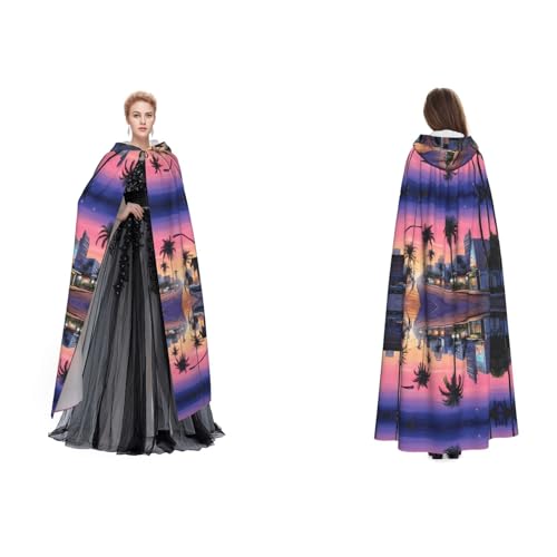 UENFFKDAP The Old Hollywood) Print Women Men Adults Full Length Hooded Cloak Cape with Hooded for Halloween Cosplay Party Costumes von UENFFKDAP