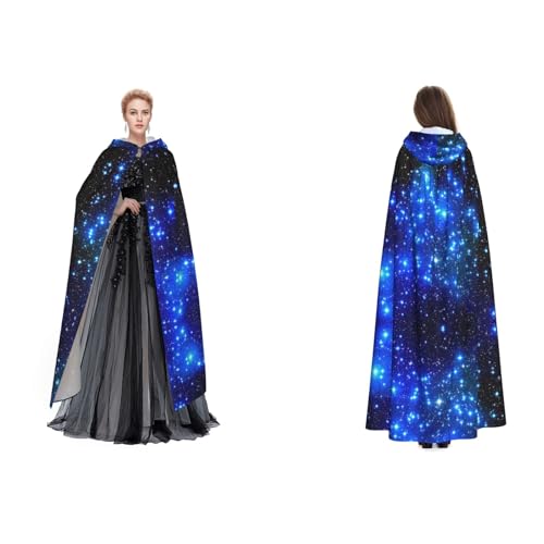 UENFFKDAP Umhang mit Kapuze für Damen, Herren, Erwachsene, mit Kapuze, für Halloween, Cosplay, Party, Kostüme, Blau UENFFKDAP Umhang mit Kapuze für Damen, Herren, Erwachsene, mit Kapuze, für Halloween, Cosplay, Party, Kostüme, Blau von UENFFKDAP