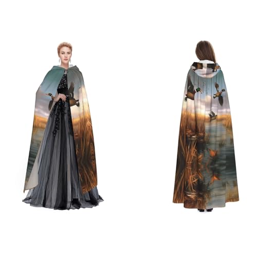 UENFFKDAP Umhang mit Kapuze für Damen, Herren, Erwachsene, mit Kapuze, für Halloween, Cosplay, Party, Kostüme, Motiv: Jagd, fliegende Wildenten UENFFKDAP Umhang mit Kapuze für Damen, Herren, Erwachsene, mit Kapuze, für Halloween, Cosplay, Party, Kostüme, Motiv: Jagd, fliegende Wildenten von UENFFKDAP