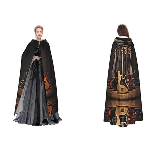 UENFFKDAP Umhang mit Kapuze für Damen, Herren, Erwachsene, mit Kapuze, für Halloween, Cosplay, Party, Kostüme, für Gitarre, Bass, Musikinstrumente UENFFKDAP Umhang mit Kapuze für Damen, Herren, Erwachsene, mit Kapuze, für Halloween, Cosplay, Party, Kostüme, für Gitarre, Bass, Musikinstrumente von UENFFKDAP