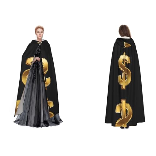 UENFFKDAP Umhang mit Kapuze für Damen, Herren, Erwachsene, mit Kapuze, für Halloween, Cosplay, Party, Kostüme, goldfarben UENFFKDAP Umhang mit Kapuze für Damen, Herren, Erwachsene, mit Kapuze, für Halloween, Cosplay, Party, Kostüme, goldfarben von UENFFKDAP