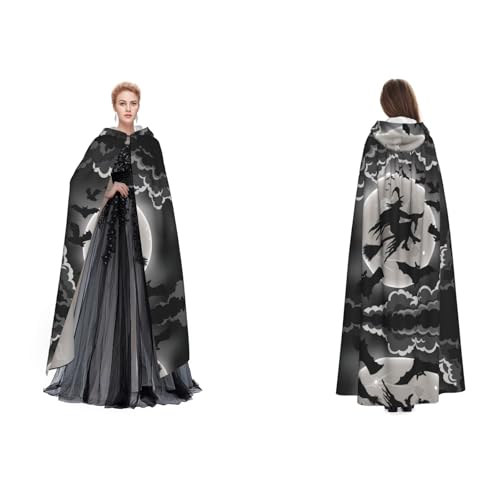 UENFFKDAP Umhang mit Kapuze für Damen, Herren, Erwachsene, mit Kapuze, für Halloween, Cosplay, Party, Kostüme UENFFKDAP Umhang mit Kapuze für Damen, Herren, Erwachsene, mit Kapuze, für Halloween, Cosplay, Party, Kostüme von UENFFKDAP