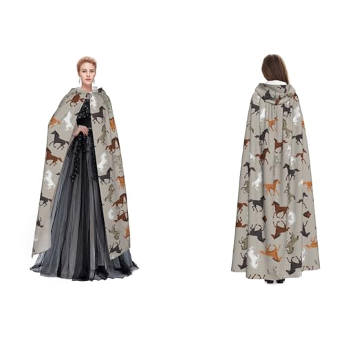 UENFFKDAP Umhang mit Kapuze für Damen, Herren, Erwachsene, mit Kapuze, für Halloween, Cosplay, Party, Kostüme von UENFFKDAP