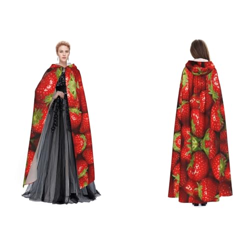 UENFFKDAP Umhang mit Kapuze für Damen, Herren, Erwachsene, volle Länge, mit Kapuze, für Halloween, Cosplay, Party, Kostüme, Rot UENFFKDAP Umhang mit Kapuze für Damen, Herren, Erwachsene, volle Länge, mit Kapuze, für Halloween, Cosplay, Party, Kostüme, Rot von UENFFKDAP