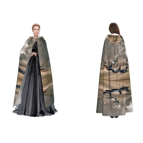 UENFFKDAP Umhang mit Kapuze für Damen, Herren, Erwachsene, volle Länge, mit Kapuze, für Halloween, Cosplay, Party, Kostüme UENFFKDAP Umhang mit Kapuze für Damen, Herren, Erwachsene, volle Länge, mit Kapuze, für Halloween, Cosplay, Party, Kostüme von UENFFKDAP