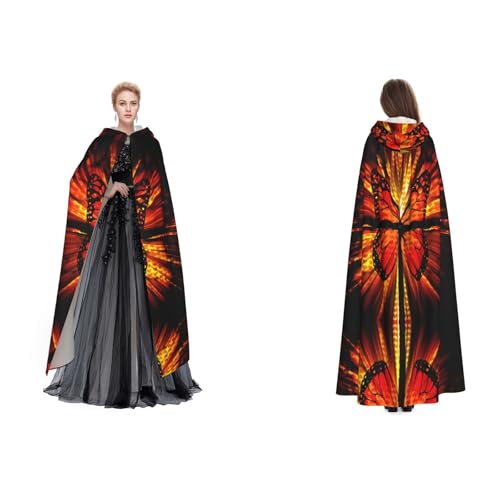 UENFFKDAP Umhang mit Kapuze für Damen, Herren und Erwachsene, mit Kapuze, für Halloween, Cosplay, Party, Kostüme, Orange UENFFKDAP Umhang mit Kapuze für Damen, Herren und Erwachsene, mit Kapuze, für Halloween, Cosplay, Party, Kostüme, Orange von UENFFKDAP