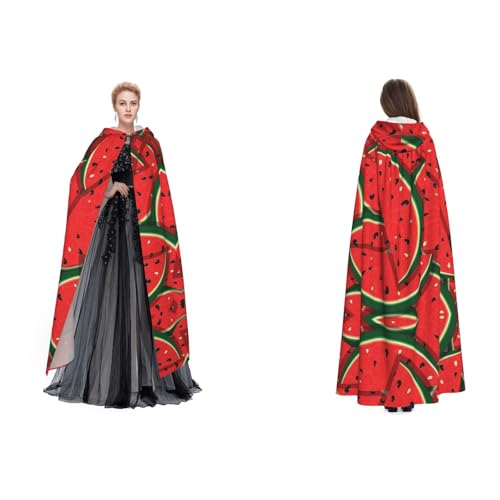 UENFFKDAP Umhang mit Kapuze für Damen, Herren und Erwachsene, mit Kapuze, für Halloween, Cosplay, Party, Kostüme, Rot von UENFFKDAP
