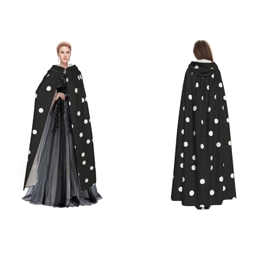 UENFFKDAP Umhang mit Kapuze für Damen, Herren und Erwachsene, mit Kapuze, für Halloween, Cosplay, Party, Kostüme, Schwarz und Weiß UENFFKDAP Umhang mit Kapuze für Damen, Herren und Erwachsene, mit Kapuze, für Halloween, Cosplay, Party, Kostüme, Schwarz und Weiß von UENFFKDAP