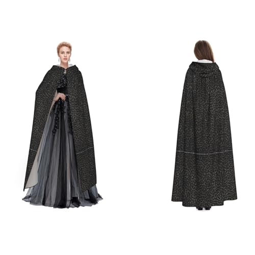 UENFFKDAP Umhang mit Kapuze für Damen, Herren und Erwachsene, mit Kapuze, für Halloween, Cosplay, Party, Kostüme, Schwarz UENFFKDAP Umhang mit Kapuze für Damen, Herren und Erwachsene, mit Kapuze, für Halloween, Cosplay, Party, Kostüme, Schwarz von UENFFKDAP