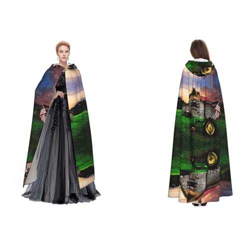 UENFFKDAP Umhang mit Kapuze für Damen, Herren und Erwachsene, mit Kapuze für Halloween, Cosplay, Party, Kostüme, Motiv: alter Traktor UENFFKDAP Umhang mit Kapuze für Damen, Herren und Erwachsene, mit Kapuze für Halloween, Cosplay, Party, Kostüme, Motiv: alter Traktor von UENFFKDAP