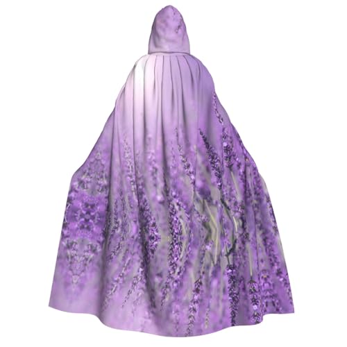 UENFFKDAP Umhang mit Kapuze für Erwachsene, romantischer violetter Lavendel, Halloween-Umhang, Halloween-Kostüme, Party-Dekoration für Damen und Herren, weich und elastisch UENFFKDAP Umhang mit Kapuze für Erwachsene, romantischer violetter Lavendel, Halloween-Umhang, Halloween-Kostüme, Party-Dekoration für Damen und Herren, weich und elastisch von UENFFKDAP