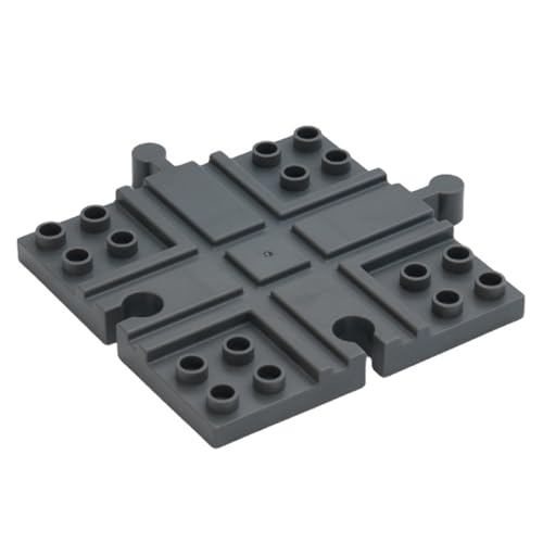 UENXRXE 1 Stück Drehbare 4-Wege-Kreuzung,Gleisverbinder,Eisenbahn Zubehör, Holzeisenbahn Zubehör Adapter Kompatibel Mit Brio, Lillabo, Thomas and Friends, Melissa von UENXRXE