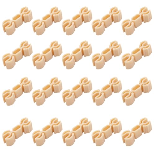 UENXRXE 20 Stück Schienen Verbindungsstücke,Gleisverbinder, Eisenbahn Zubehör,3.5 * 0.6 * 1cm Holzeisenbahn Zubehör Adapter Kompatibel Mit Brio, Lillabo, Thomas and Friends, Melissa UVM(B) von UENXRXE