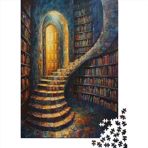 Bücherregal 1000 Stück Puzzles Für Erwachsene Teenager Stress Abbauen Familien-Puzzlespiel 1000-teiliges Puzzle Kinder Lernspiel Spielzeug Geschenk Puzzel 1000pcs (75x50cm) von UFAZEHDNS