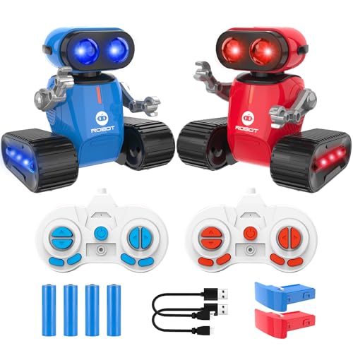 Roboter Kinder Spielzeug, Wiederaufladbares Ferngesteuerter Roboter mit Lichteffekte, LED-Augen, Musik Tanz und Herausnehmbarer Akku, RC Robot Spielzeug Geschenk für Jungen Mädchen ab 3 Jahre Roboter Kinder Spielzeug, Wiederaufladbares Ferngesteuerter Roboter mit Lichteffekte, LED-Augen, Musik Tanz und Herausnehmbarer Akku, RC Robot Spielzeug Geschenk für Jungen Mädchen ab 3 Jahre von UFLYTOO LA