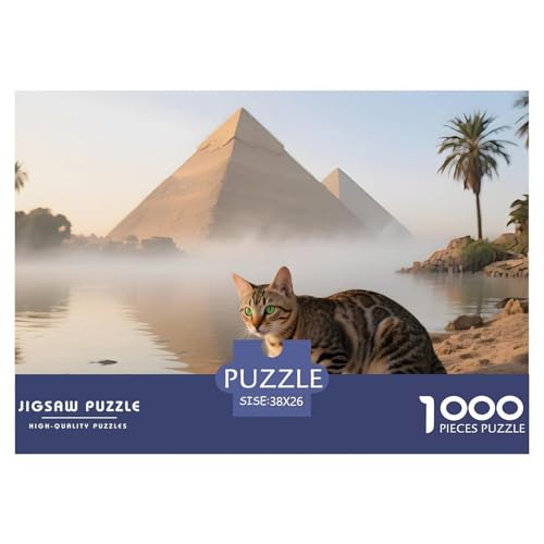 Ägyptische Mau Puzzle 1000 Teile Für Erwachsene – Hochwertiges Spiel Mit Dickem Karton, Präziser Passform & Farbenfrohem Poster – Geschenkfertig 38x26cm/1000pcs von UFVZBNFAN