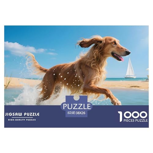 Anspruchsvolles Afghanischer Windhund Puzzle 1000 Teile – Kreatives Haustierhund Jigsaw Für Familie – Premium Karton, Geschenkfertig & Entspannendes Spielerlebnis 38x26cm/1000pcs von UFVZBNFAN