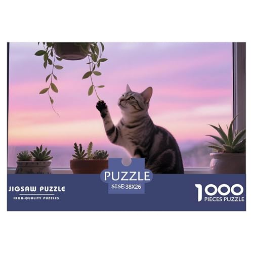Anspruchsvolles Amerikanische Kurzhaarkatze Puzzle 1000 Teile – Premium Jigsaw – Perfekte Balance Aus Herausforderung & Entspannung 38x26cm/1000pcs von UFVZBNFAN