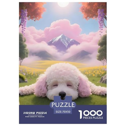 Anspruchsvolles Bichon Frisé Puzzle 1000 Teile – Kreatives Haustierhund Jigsaw Für Familie – Premium Karton, Geschenkfertig & Entspannendes Spielerlebnis 70x50cm/1000pcs von UFVZBNFAN