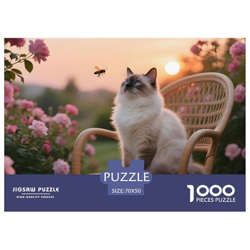 Anspruchsvolles Perserkatze Puzzle 1000 Teile – Kreatives Jigsaw Für Familie – Premium Karton, Geschenkfertig & Entspannendes Spielerlebnis 70x50cm/1000pcs von UFVZBNFAN