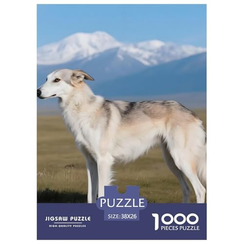 Barsoi Puzzle 1000 Teile Haustierhund – Entspannendes Puzzle Erwachsene & Jugendliche, Konzentrationstraining, Heimdeko Poster – 38x26cm/1000pcs von UFVZBNFAN