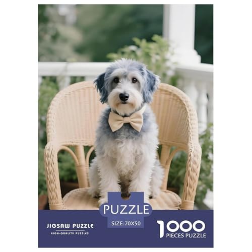 Bedlington Terrier Puzzle 1000 Teile – Anspruchsvolles Haustierhund Motiv – 1000 Teile Für Erwachsene & Kinder Ab 12 – Poster & Hochwertige Geschenkverpackung 70x50cm/1000pcs von UFVZBNFAN