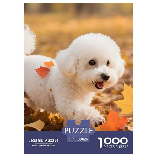 Bichon Frisé Puzzle 1000 Teile – Anspruchsvolles Haustierhund Spiel – Familienzeit, Dekoration & Kreative Freizeitgestaltung 38x26cm/1000pcs von UFVZBNFAN