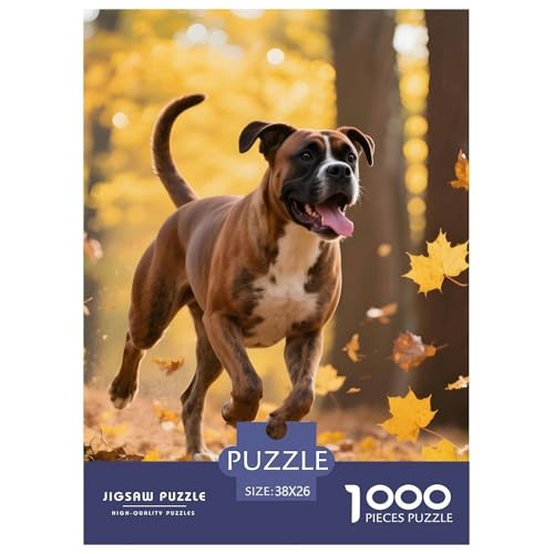 Boxer Puzzle 1000 Teile Haustierhund – Anspruchsvolles Jigsaw Für Erwachsene & Jugendliche Ab 14, Stressabbau & Konzentrationstraining, Heimdeko Poster – 38x26cm/1000pcs von UFVZBNFAN